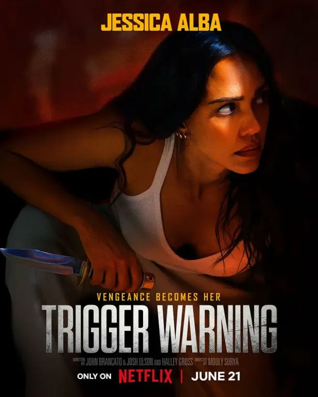 नेटफिलिक्स पर जैसिका अल्बा रिवेंज ड्रामा के साथ Trigger Warning Review in hindi 1 Trigger Warning Review in hindi