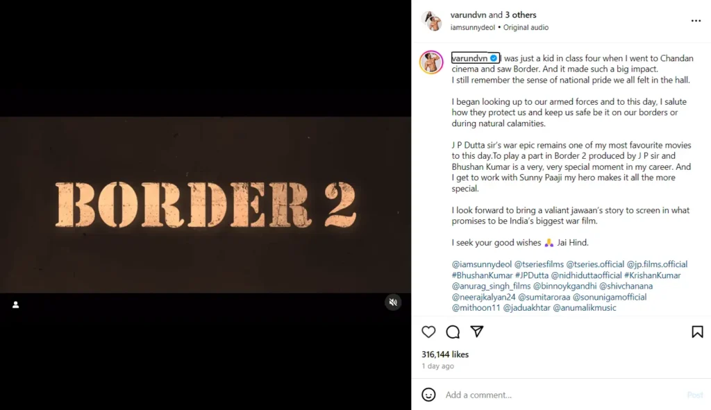 Border 2 आयुष्मान खुराना का नाम हुआ टीम से बाहर, फौजी वरुण धवन हुए बटालियन में शामिल 1 12 2 1