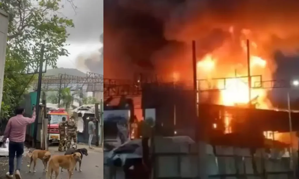 टीआरपी में नंबर 1 पर रहने वाला शो अनुपमा के सेट पर लगी भीषण आग 1 Anupama TV show set in Mumbai FilmCity caught fire
