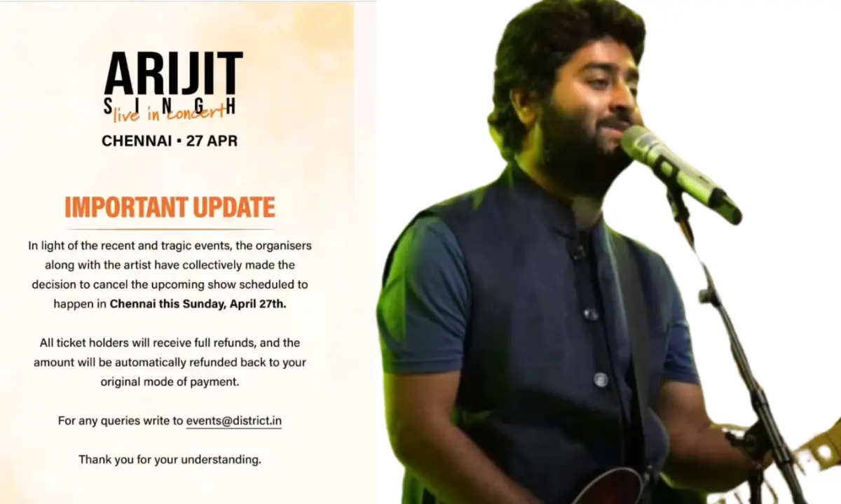 Arijit Singh canceled his concert due to Pahalgam attack