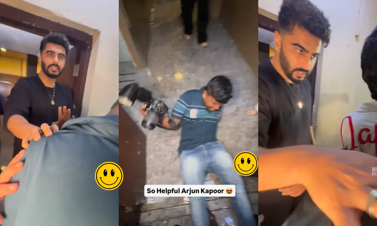 Arjun Kapoor's Heartwarming Act Lifts Fallen Paparazzi, Wins Hearts with Kindness