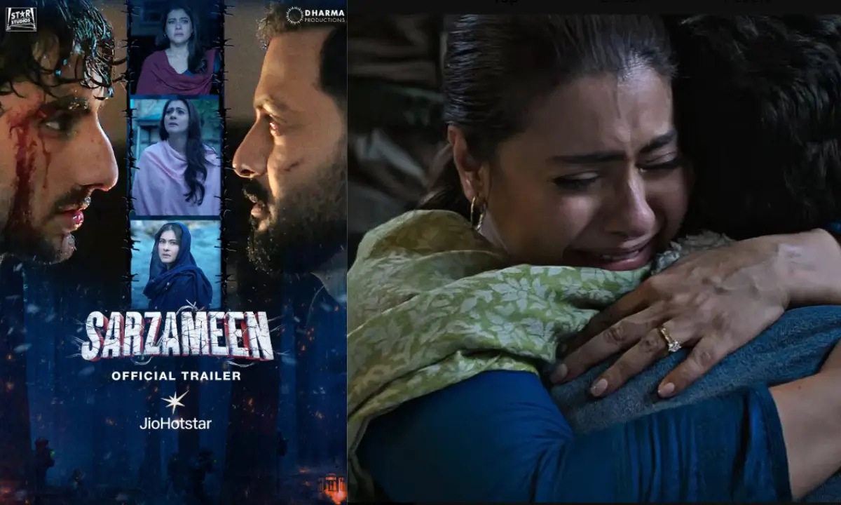 Sarzameen Movie Trailor पृथ्वीराज, काजोल और इब्राहिम के देशप्रेम, त्याग और भावनाओं का अनोखा मेल