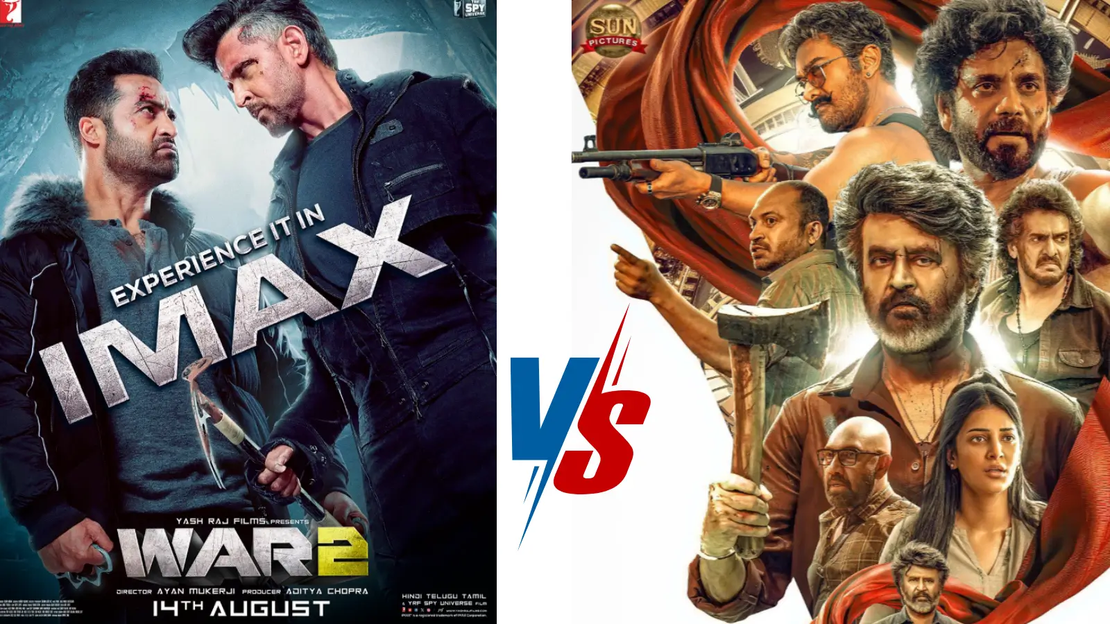 War 2 vs Coolie Box Office DAY 1